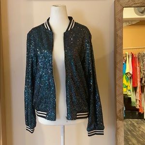 Sequin Bomber Jacket